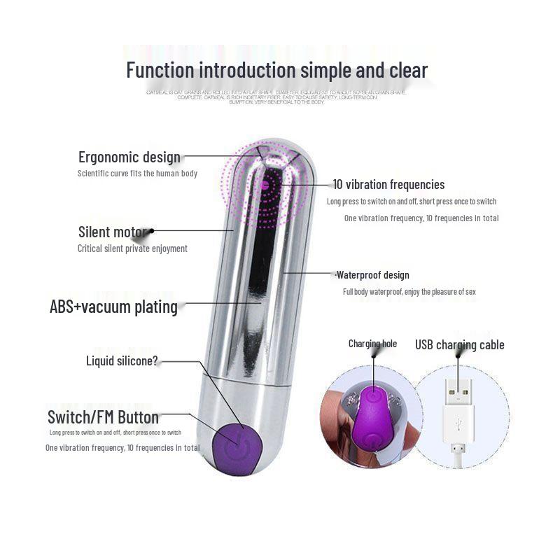 Portable Women's Bullet Vibrator - Wearable, One-handed Use for Outdoor or Discreet Enjoyment
