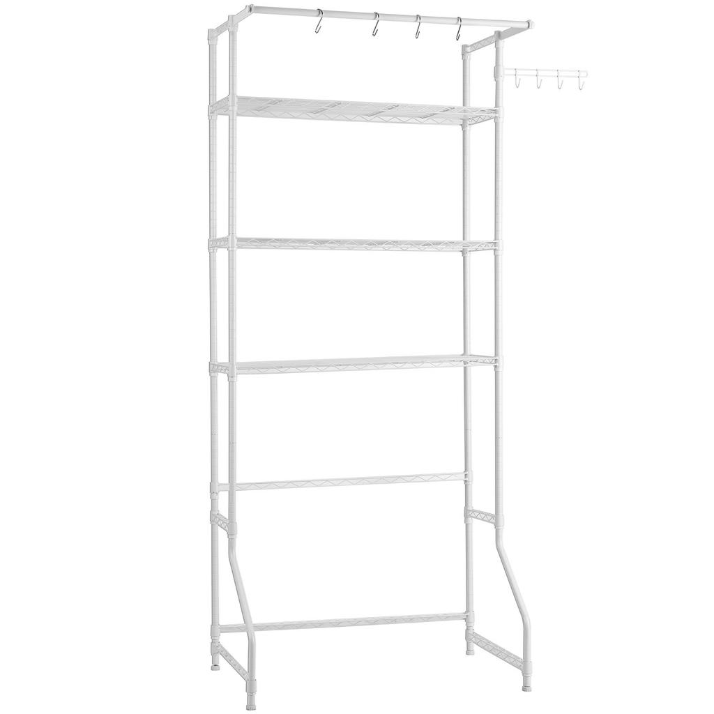 VEVOR Over Washer and Dryer Storage Shelf, 3 Tiers Laundry Room Drying Rack with Hanger Rod and Hooks