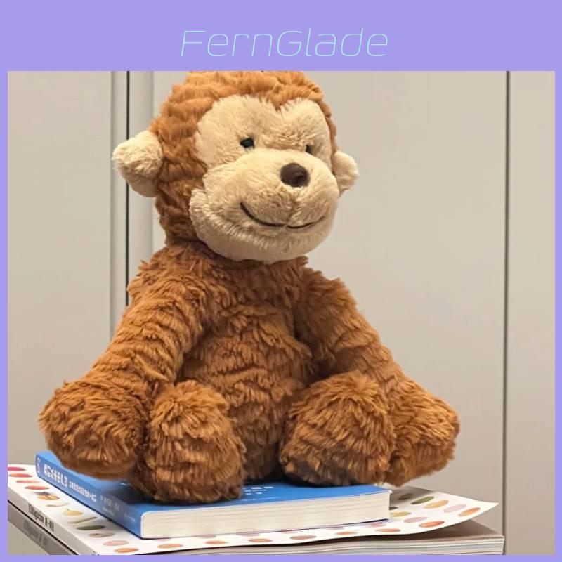 Плюшевая игрушка обезьянка Jellycat Fuddlewuddle с мягким коротким ворсом для подарка подростку