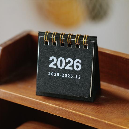 2 шт. Мини настольный календарь Окт. 2025-дек.. 2026 14-месячный планер Настольный Маленький Настольный Перекидной Календарь на двойной спирали для дома и офиса
