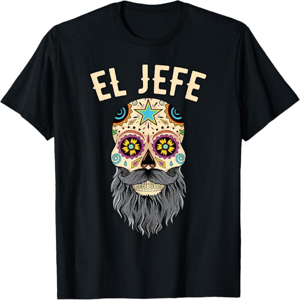 Мужская футболка Сахарный Череп День Мертвых El Jefe