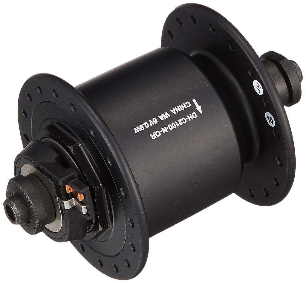 SHIMANO Втулка динамо 32H QR черная ADHC2100NQNBAL NEXUS DH-C2100 J2-A 6V-0.9W OLD100mm