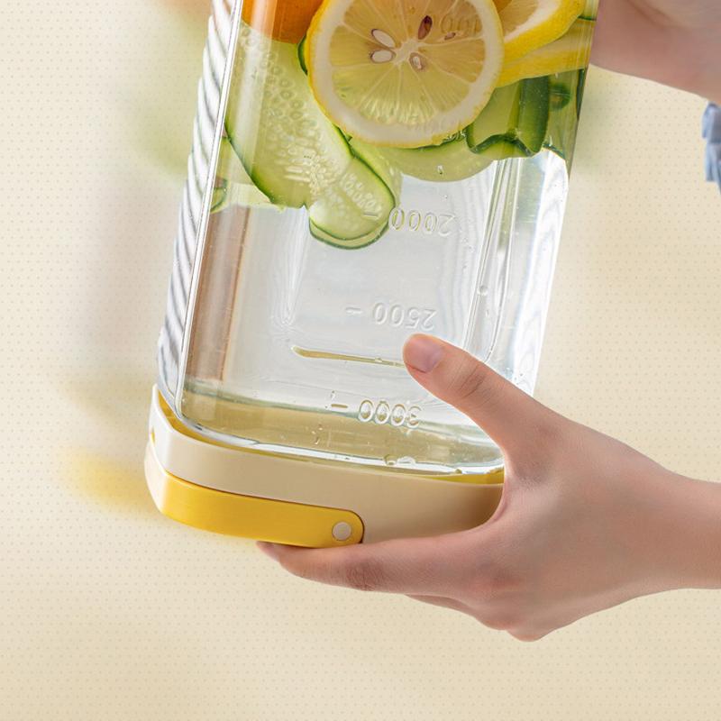 2.5/3.5L Cold Water Kettle With Faucet Portable Plastic Drink Dispenser Refrigerator Fruit Tea Bucket Liquid Beverage Container