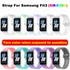 Watchband For Samsung Fit3 SM-R39 Transparent Change Color Light Wrist Bracelet Samsung Fit 3 Strap Silicone Replacement Strap