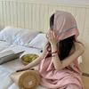 Sunscreen Small Square Scarf Neckerchief Headscarf Sweet Printed Silk Scarf  Girl