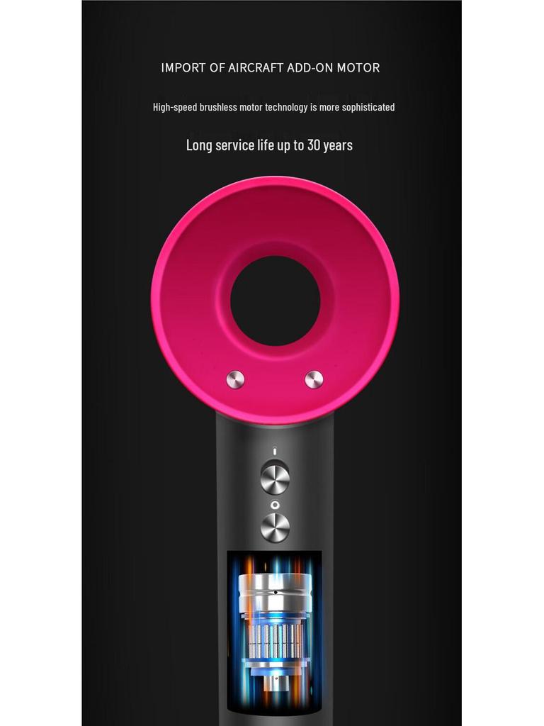 Профессиональный фен высокой мощности: Постоянная температура, бесшумный дизайн для ухода за волосами в отелях и супермаркетах.