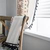 Bohemian Curtain with Tassels Single Panel Easy Hanging with A Rod Pocket & Loop for Farmhouse, Office & Living Rooms 1 Panel