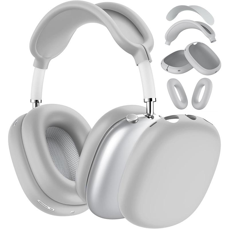 Защитный набор 4-в-1 для AirPods Max 1/2 - Прозрачные амбушюры + Силиконовое оголовье и амбушюры