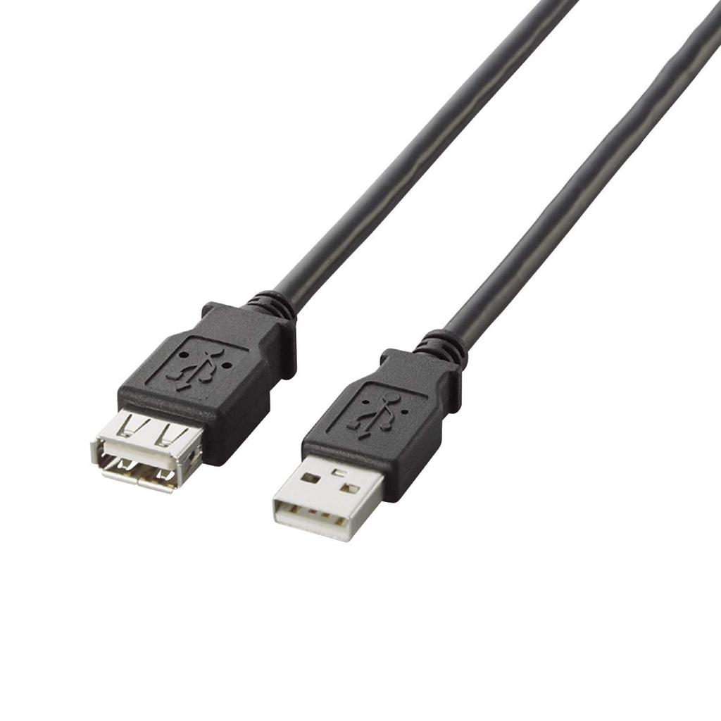 Elecom USB Extension Cable Female Type Black USB2.0 A-A 1.5m U2C-E15BK