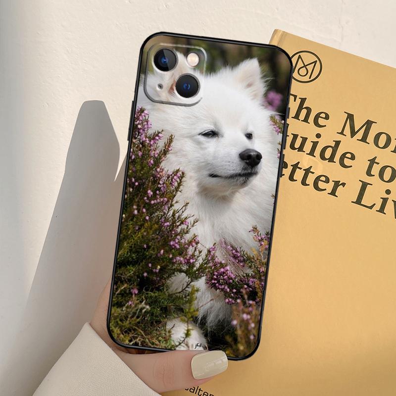 Japanese Spitz Dog Case For iPhone 16 15 14 Pro Max Plus 13 14 15 Pro Max 11 12 Mini Cover Coque