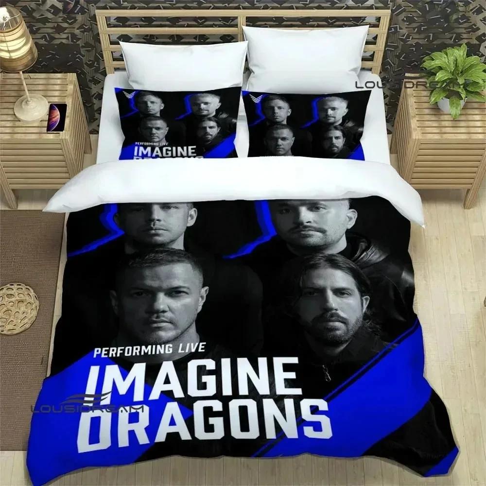 Одеяло Рок-группа Imagine Dragons Комплекты постельного белья Изысканный набор постельных принадлежностей Комплект одеял для кровати Комплект постельного белья Роскошный подарок на день рождения