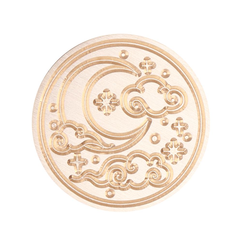 Ретро печать сургучный штамп с головками Солнца, Луны и звезд, круглые уплотнительные штампы, печать, огненный лак, печать, декор для скрапбукинга, инструменты «сделай сам»