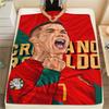 1 шт. Фланелевое одеяло с принтом CR7, Высококачественное, Для всех сезонов, Декор для дома, Тепло и уют, Идеально для рождественских подарков