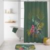 Shower Curtain - Adunivers - Equatorial Print - 180x200 Cm - 100% Polyester - Green