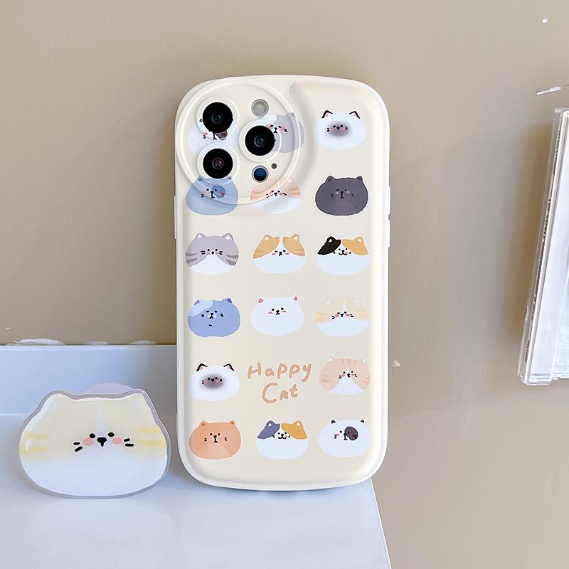 Защитный чехол Zhitai Air Cushion Cartoon для iPhone 11/12/13/14/15 Pro с подставкой, женский дизайн