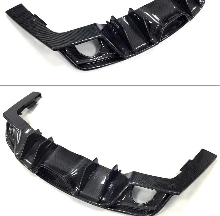 15-17 Ford Mustang Carbon Fiber Rear Lip Kit: US Version Quad Outlet Spoiler