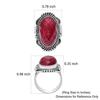Natural Ruby Gemstone 925 Sterling Silver Trio Shank Beaded Ring For Women & Girls