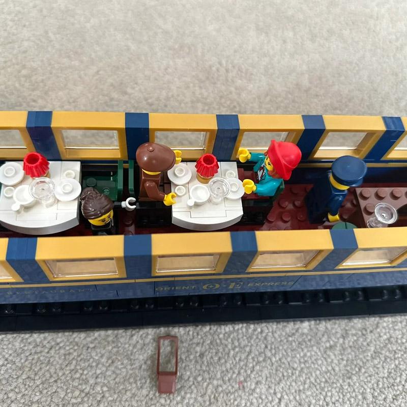 Идеи Восточный экспресс Поезд Строительные блоки Юбилейный роскошный поезд Кирпичи Игрушки для детей Подарки