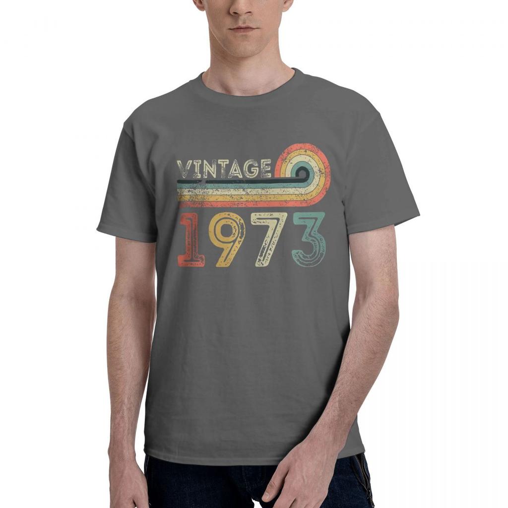 1973 50-й День Рождения Родился В 1972 100% Хлопок Повседневная Дышащая Удобная Мужские Футболки с Аниме Смешной Подарок