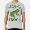 Легко отвлекаюсь на лягушек Забавная футболка с лягушкой S-5XL Лучшая футболка