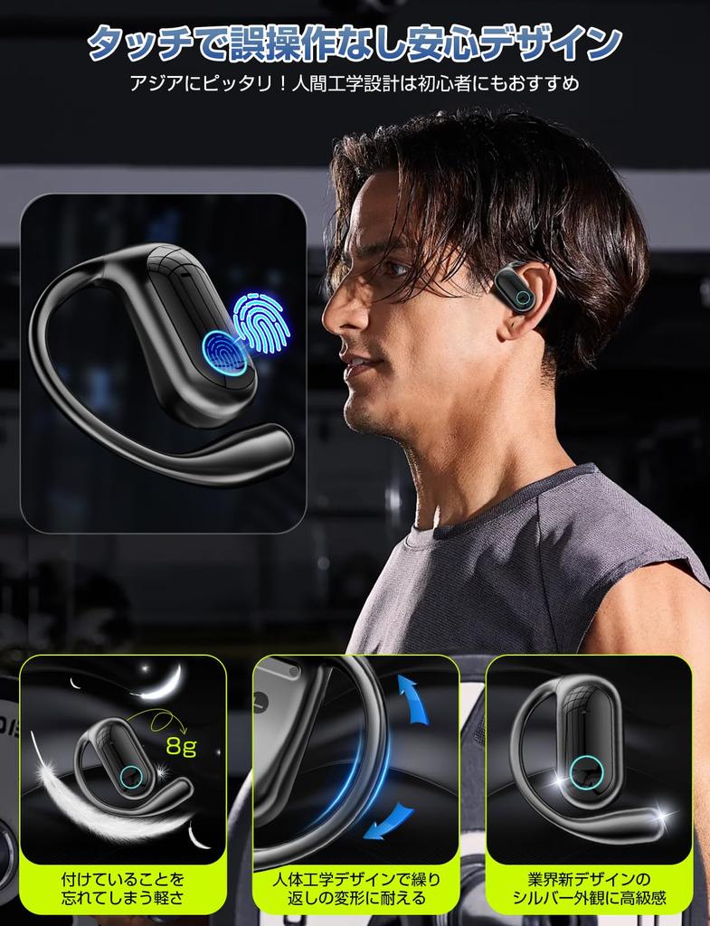 Беспроводные наушники Bluetooth с защитой от утечки звука, сенсорным управлением от случайных нажатий, светодиодной индикацией, полным диапазоном звучания, автоматическим быстрым подключением, сертифицированные технически