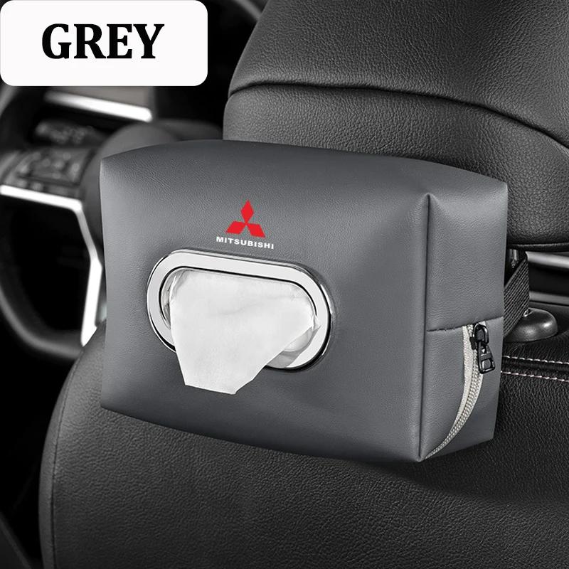 New Mitsubishi Car Armrest Storge Bag Car Interior Tissue Box for Lancer Outlander Pajero L200 ASX Eclipse Ralliart EVO Galant