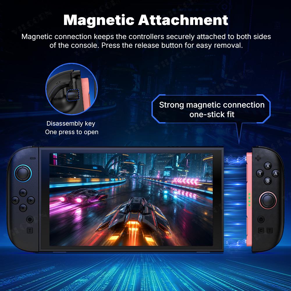 Беспроводной контроллер Joypad для консоли Switch2 RGB-подсветка Геймпад Пробуждение одной кнопкой Магнитное крепление Турбо 9-осевой гироскоп Двойная вибрация