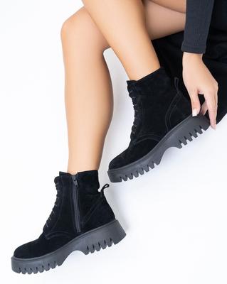 Ботинки берцы из замши на меху ISSA Plus