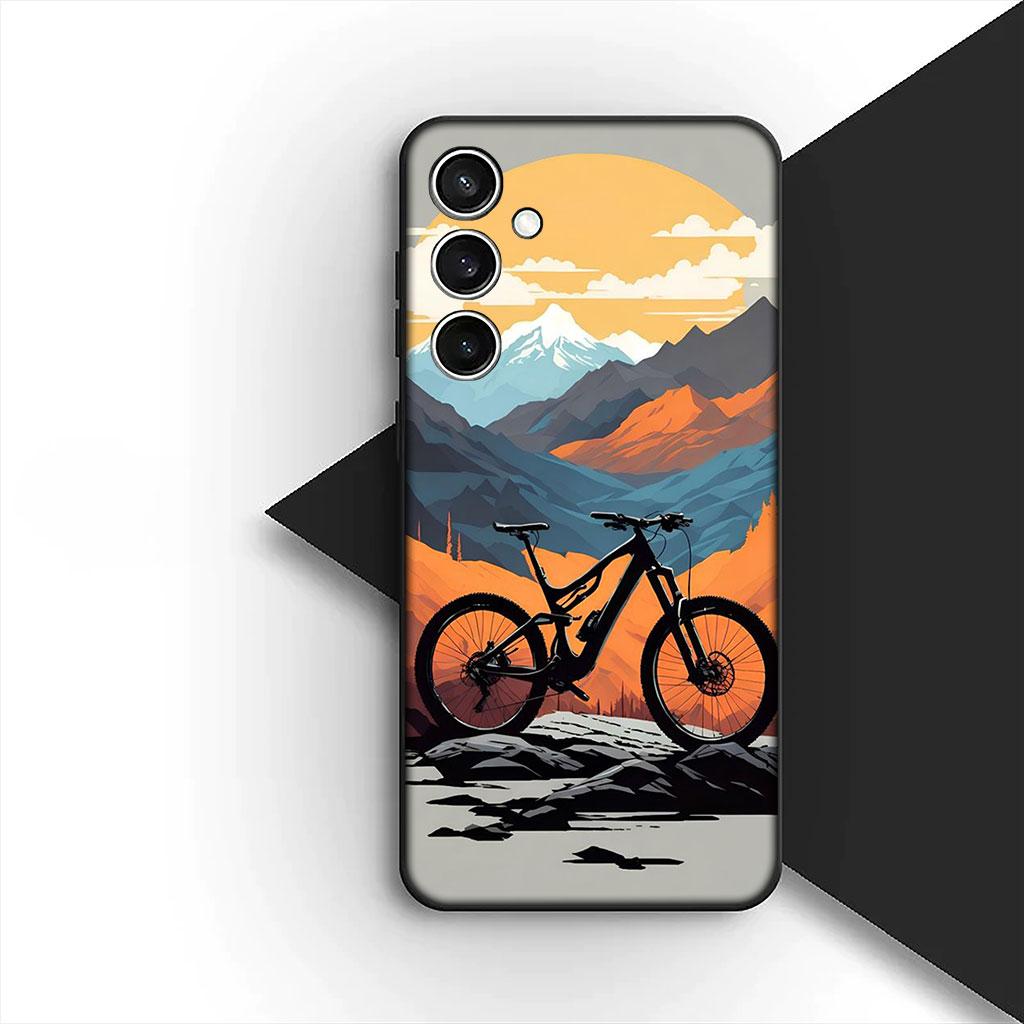 Art Mountain Bike Cycling Silicone Phone Cover for Motorola Moto Edge 70 60 Fusion NEO Pro G Stylus G56 G96 G04 G05 20 Soft Case