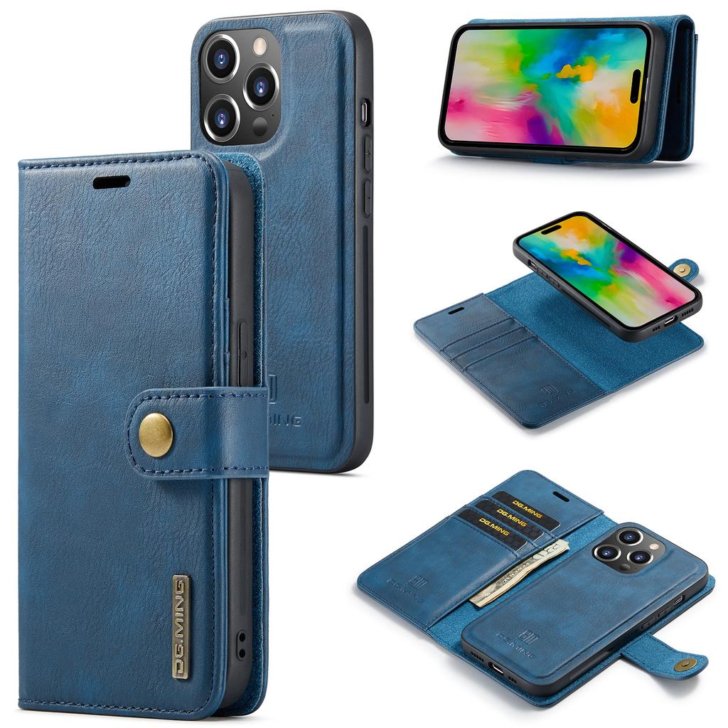 DG.MING Чехол для iPhone 16 Pro Max Съемный Разделенный Кожаный Чехол для Телефона
