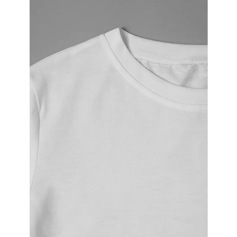 Wishing You a Comfortable Night, Elegant Women's Round Neck Short Sleeve T-Shirt, Versatile for Summer