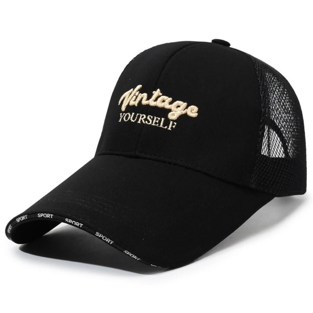 Letter Embroidered Baseball Cap Breathable Peaked Cap Fashion Snapback Cap  Summer