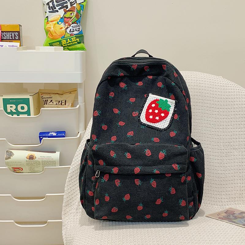 Большая вместимость школьного рюкзака с фруктовым узором