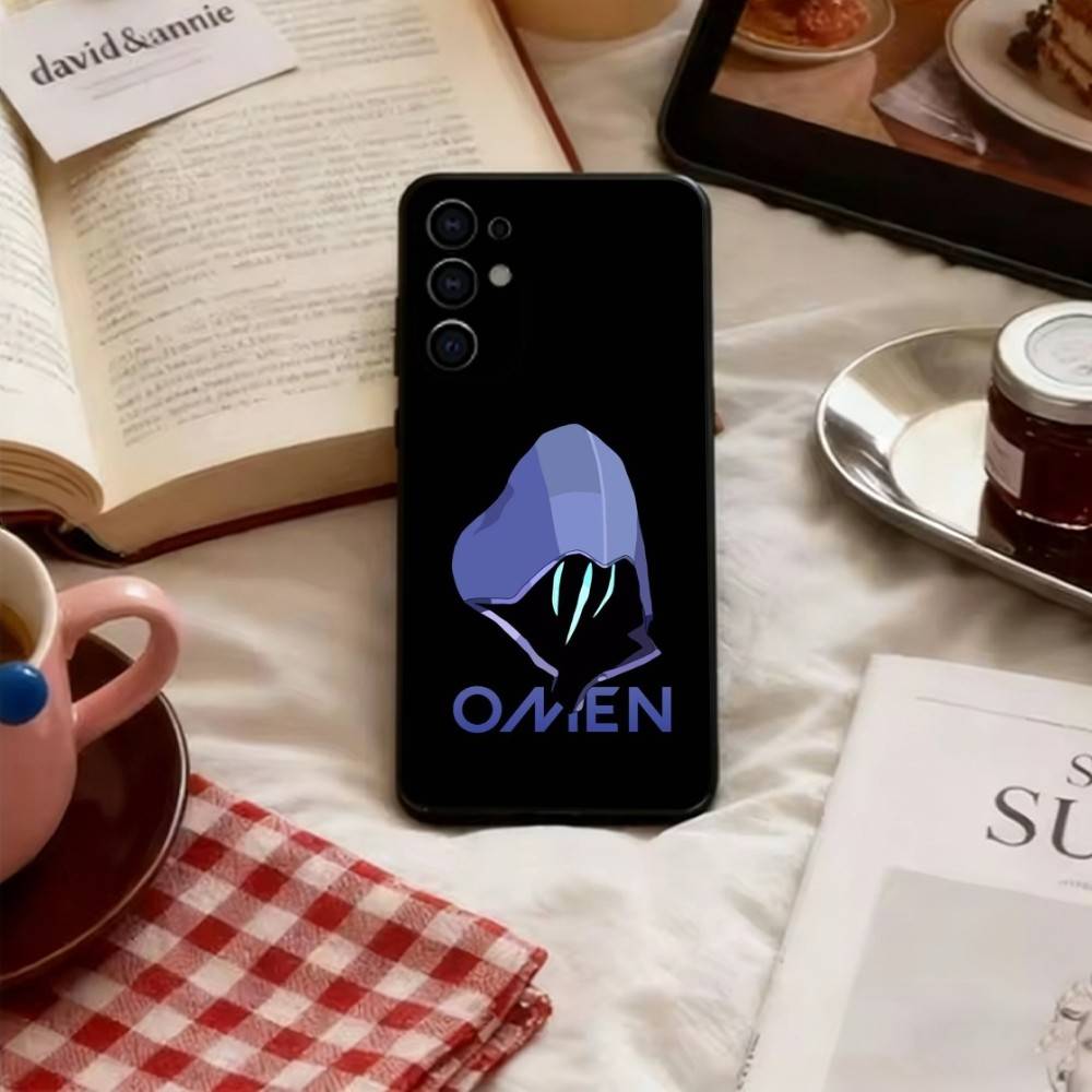 Чехол для телефона Omen Valorant для Samsung S25, S24, S21, S22, S23, S30, Ultra, S20, Plus, Fe, Lite, Note, 10, Мягкий черный чехол