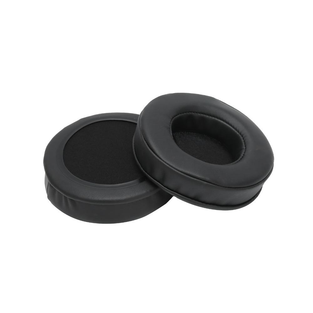 2PCS Black Noise Isolation Ear Cushions Leather Ear Covers Replacement Ear Pads Audio Accessories