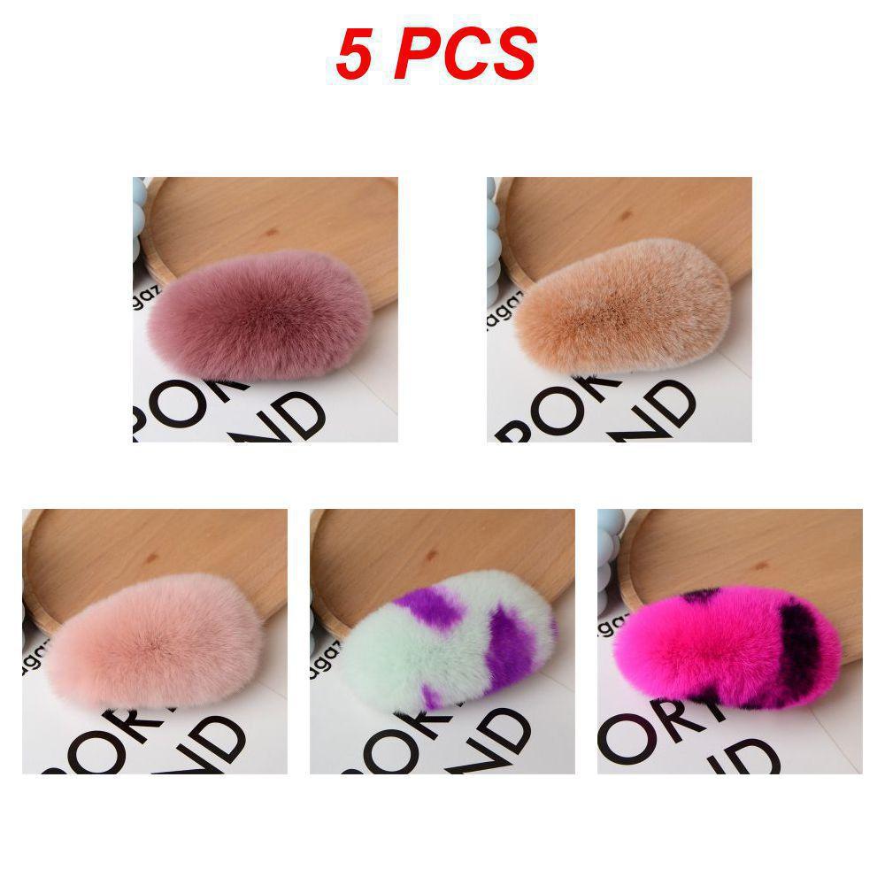 1/3 шт. Зимняя милая пушистая заколка для волос для женщин и девочек, однотонная боковая заколка для волос, BB-заколка, милая плюшевая заколка для волос, цветной аксессуар для волос