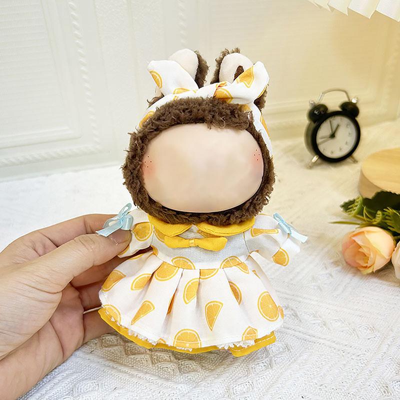 Милая плюшевая кукольная одежда, только одежда, аксессуары для кукол Labubu 17 см, свитер с капюшоном, одежда, сделай сам, детские подарки