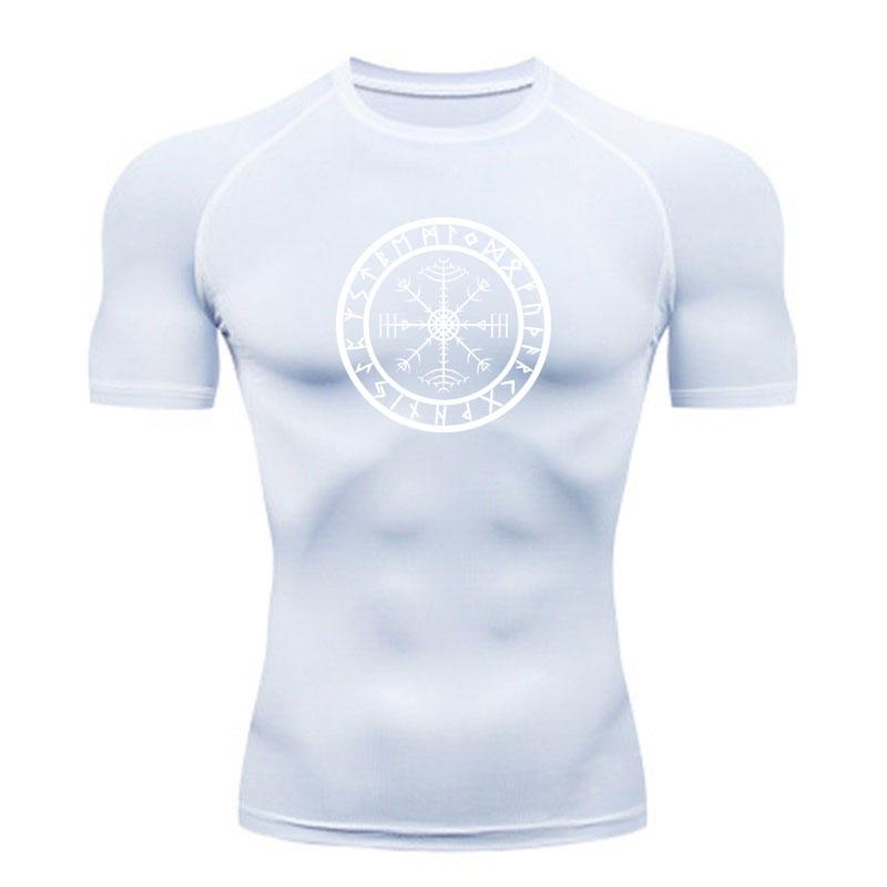Men's Compression Workout T-Shirt, Norse Rune Viking Symbol