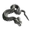 3D Printed Skeleton Snake Figurine Movable Joints Skeleton Snake Figure Articulated Animal Model Toy Home Office Bookshelf Desktop Decoration Ornament