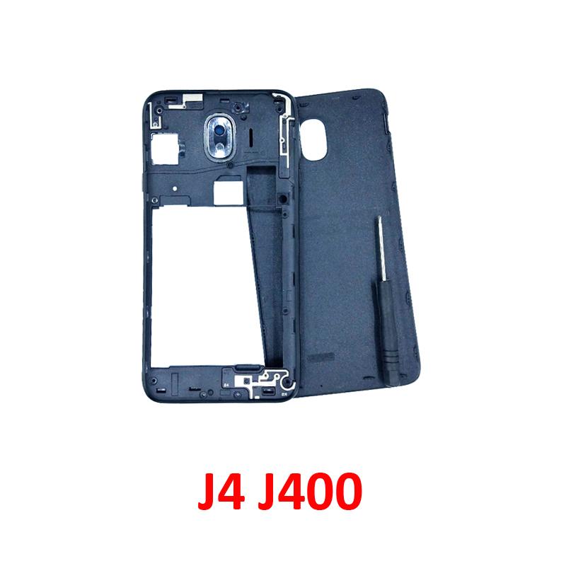 For Samsung Galaxy J4 2018 J400 J400F J400FN J400G J400M Phone Housing Middle Frame With Back Cover Panel Rear Battery