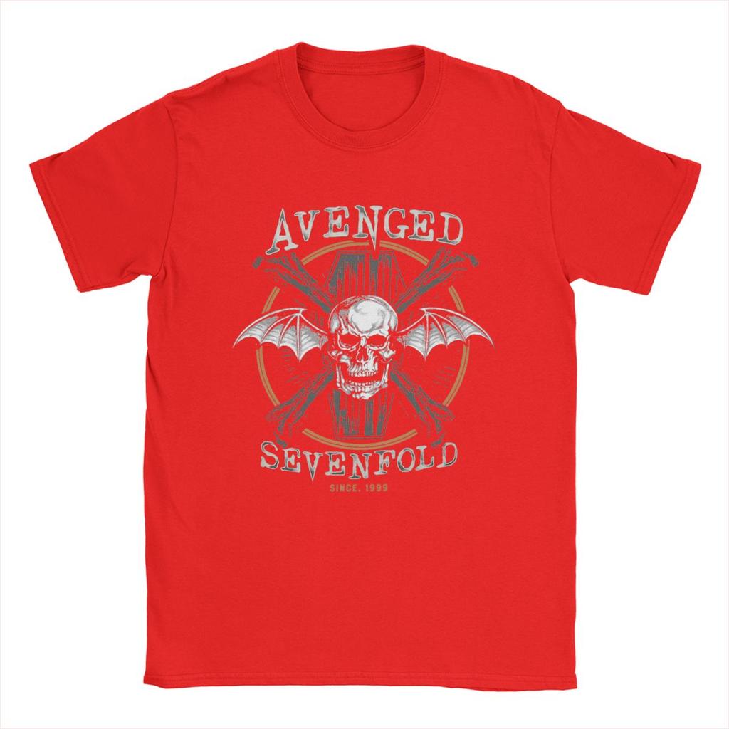 Мужские футболки Avenged Sevenfold Awesome Pure Cotton Tees Футболка с коротким рукавом Crewneck Одежда Лето