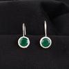 Green Onyx Gemstone 925 Sterling Silver Jewelry Handmade Earrings 0.93" For Gift EE-177-19