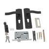 Door Handle Lock Manganese Steel Silent Bearing Universal Door Lever Lock Set with Keys for Home