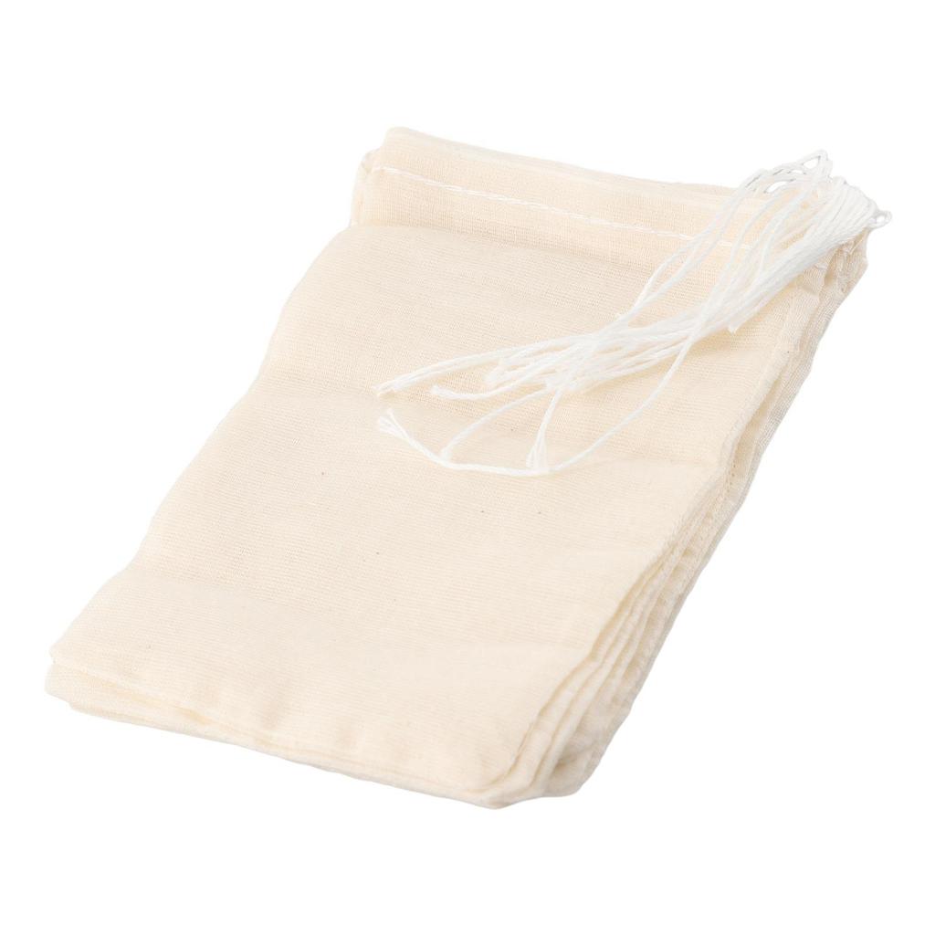 Set Of 10PcsTea Cooking Separate Spice Food Linen Drawstring Filter Bag