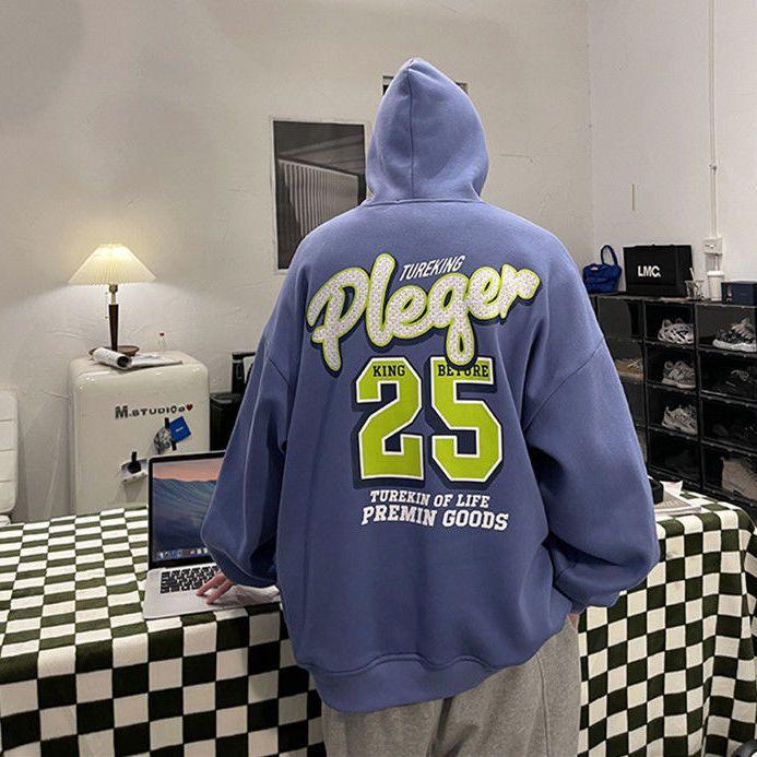 Хип-хоп Толстовка Мужская Толстовка с буквенным принтом Модная уличная одежда Пуловер Толстовки Одежда