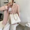 Elegant Large Capacity Shoulder Bag For Women In Trendy Street Style Pu Material