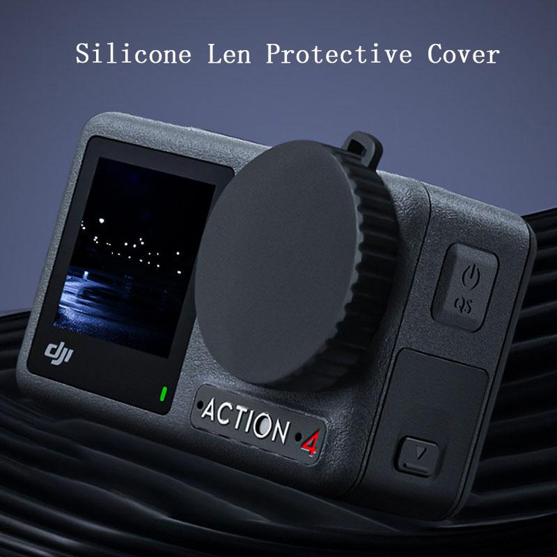 Lens Dust Cover for DJI Osmo Action 4 3 Camera Protective Cover Case Cap Non Slip Silicone Dust-proof Cover for DJI Action 3 4