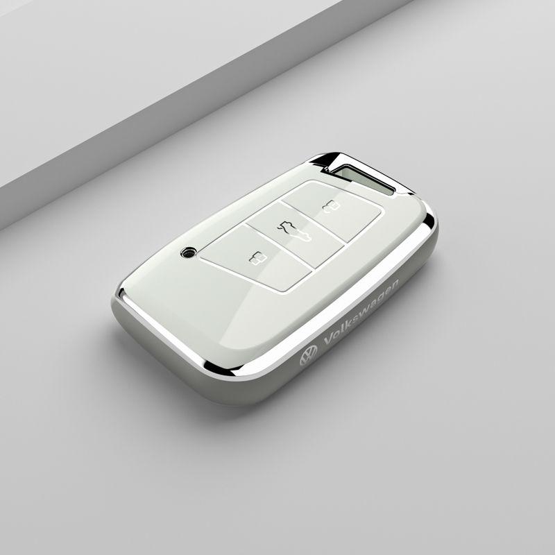 opq1 Soft TPU Car Key Case Cover Holder Shell Bag For VW Volkswagen Passat B8 Tiguan Magotan Protector Keychain Keychain Accessories