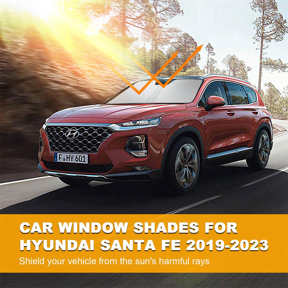 Для Hyundai Santa Fe 2019 2020 2025 2025 2025 Автомобильный солнцезащитный экран на лобовое стекло Светоотражающий УФ-защитный чехол Козырек Защита Аксессуары