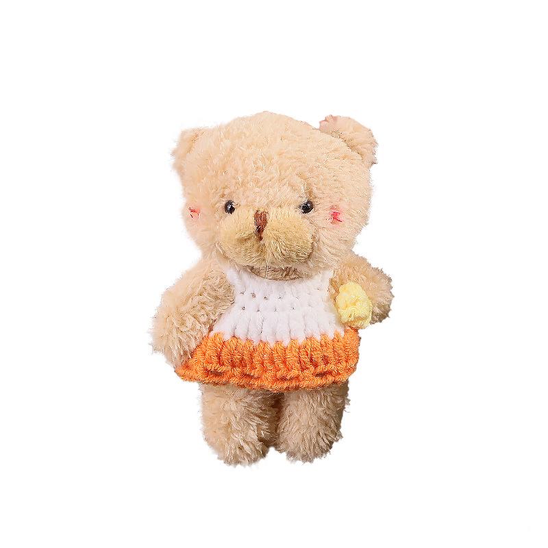 Брелок-кукла «Мишка-румянец»: Милая юбка плюшевый брелок-подвеска в виде сердца подарок